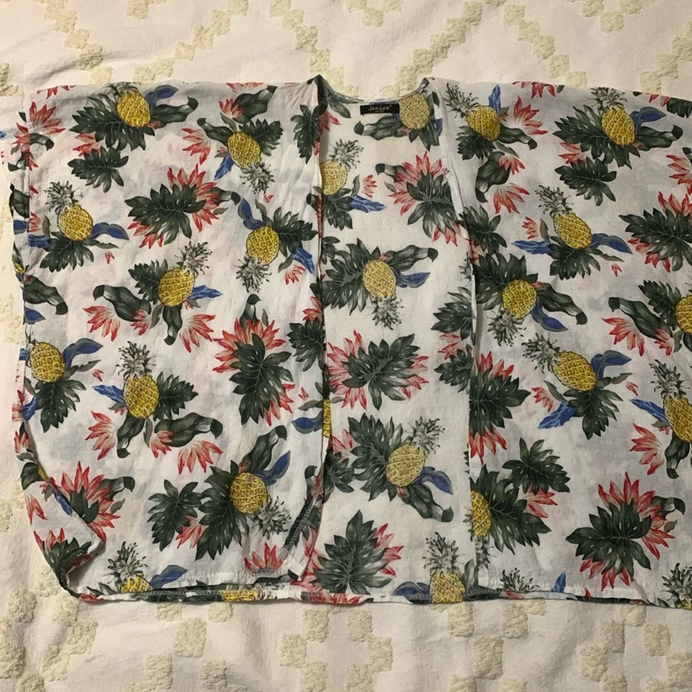 Janice pineapple print kimono XL